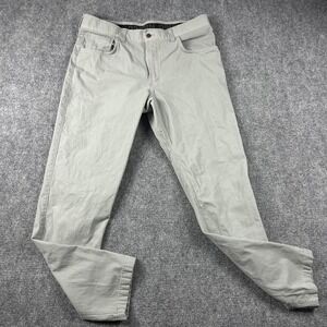 Origin Pants Mens‎ 38x34 Gray Canvas Straight Leg 5 Pocket Stretch Casual